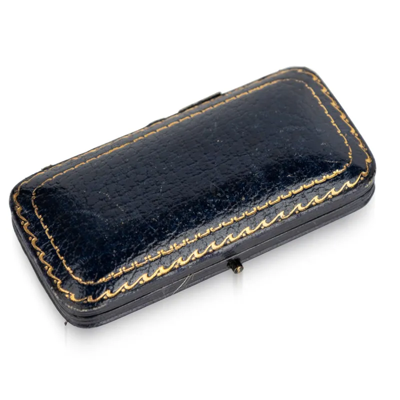 Pamono Antique 20th Century Edwardian Cased 18k Gold Showjumping Cufflinks, London, 1900, Set of 2> Cufflinks