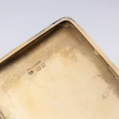 Pamono Antique 20th Century English Silver Hip Flask & Cigarette Case, London, 1903><noscript><img width=