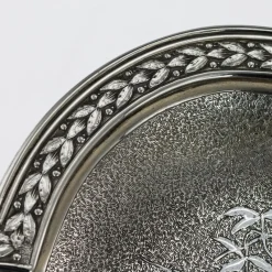 Discount Pamono Antique 19th Century French Solid Silver and Niello Serving Tray, 1870s