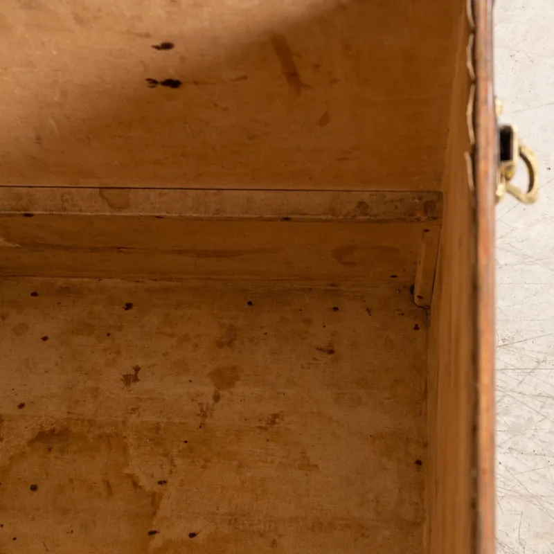 Pamono Antique 20th Century Malle Haute Trunk in Orange Vuittonite Canvas from Louis Vuitton, France, 1900s> Trunks Crates & Baskets