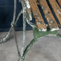 Pamono Antique 19th Century Victorian Wrought Iron & Wood Garden Seats, 1890, Set of 4> Garden Seating