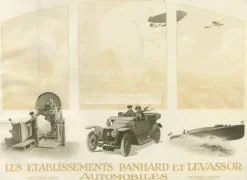 Discount Pamono Antique Title Page with Illustrations of a Panhard Et Levassor Car Catalog, 1914, Print
