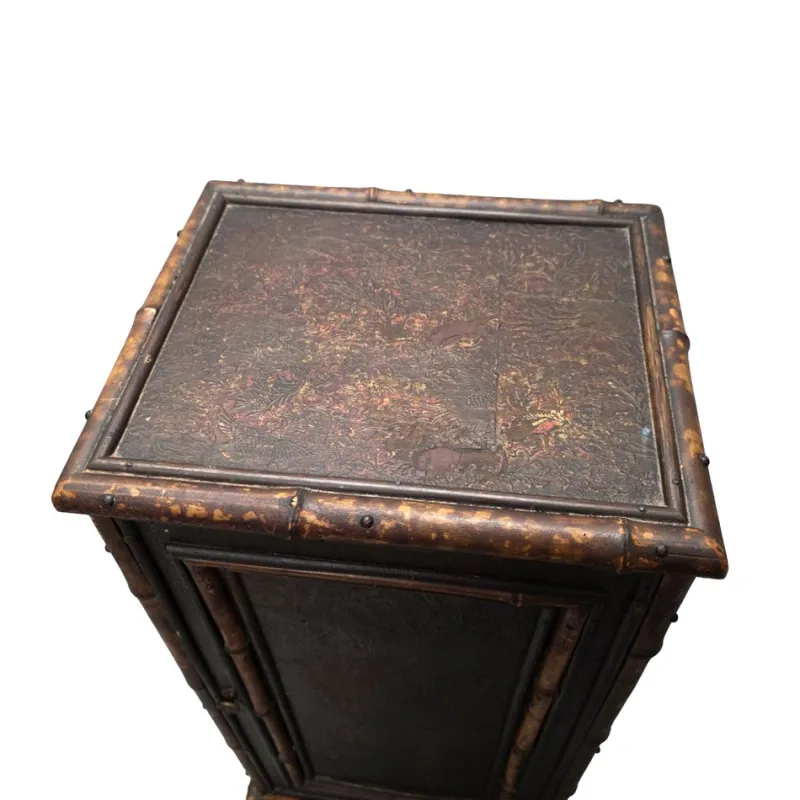 Discount Pamono Antique Tortoiseshell Bamboo Bedside Table, Late 1800s