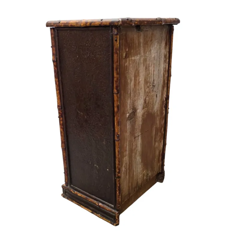 Discount Pamono Antique Tortoiseshell Bamboo Bedside Table, Late 1800s
