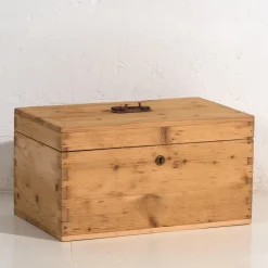 Pamono Antique Travel Chest, 1920s> Trunks Crates & Baskets