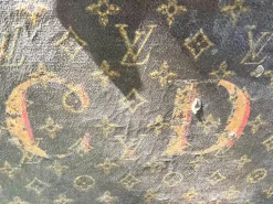 Pamono Antique Trunk in LV Monogram Canvas from Louis Vuitton, France, 1924