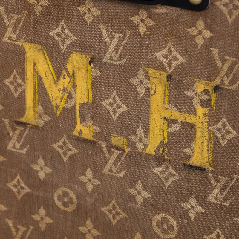 Pamono Antique Trunk in Woven Canvas from Louis Vuitton, 1900> Trunks Crates & Baskets