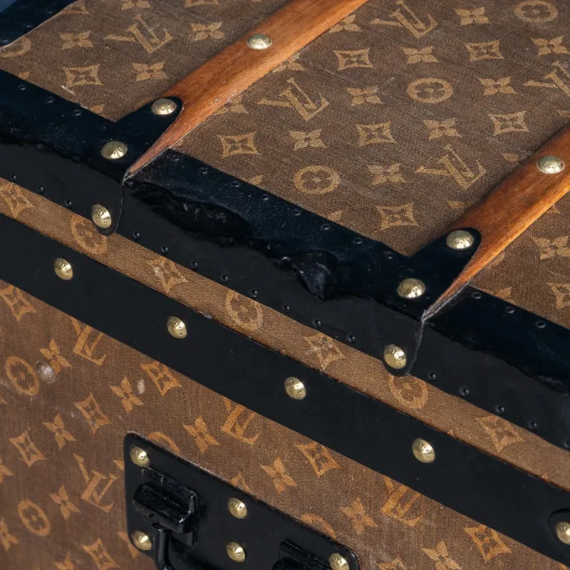 Best Pamono Antique Trunk in Woven Canvas from Louis Vuitton, 1900