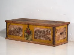Sale Pamono Antique Trunk with Metal Structure, 1920s