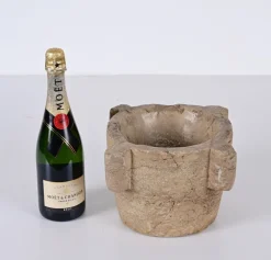 Best Pamono Antique Tuscan Medieval Mortar in Nembro Marble, Italy