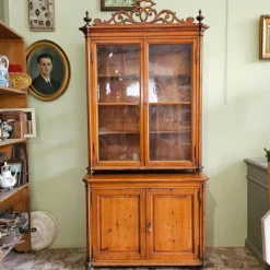 Clearance Pamono Antique Tuscan Showcase Buffet, 1890s