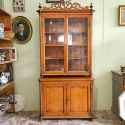 Clearance Pamono Antique Tuscan Showcase Buffet, 1890s