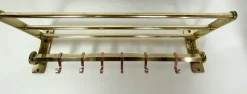 Sale Pamono Antique Two Tone Brass Wall Coat Rack, 1930s
