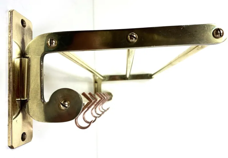 Sale Pamono Antique Two Tone Brass Wall Coat Rack, 1930s