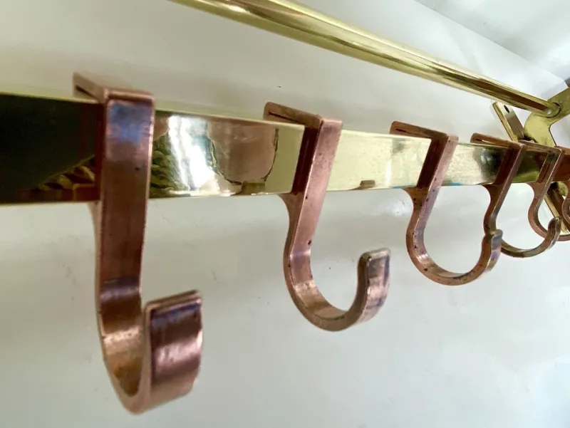 Sale Pamono Antique Two Tone Brass Wall Coat Rack, 1930s