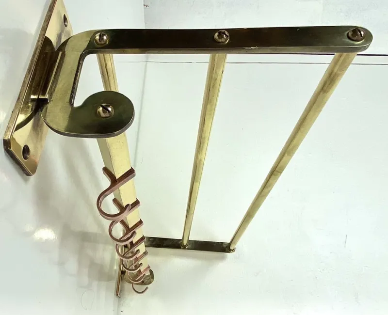 Sale Pamono Antique Two Tone Brass Wall Coat Rack, 1930s