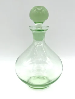 Pamono Antique Uranium Glass Carafe with Stopper, 1890s><noscript><img width=