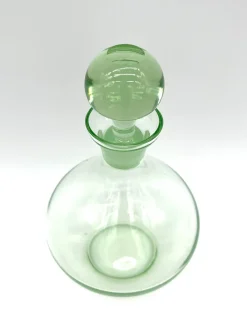 Pamono Antique Uranium Glass Carafe with Stopper, 1890s><noscript><img width=