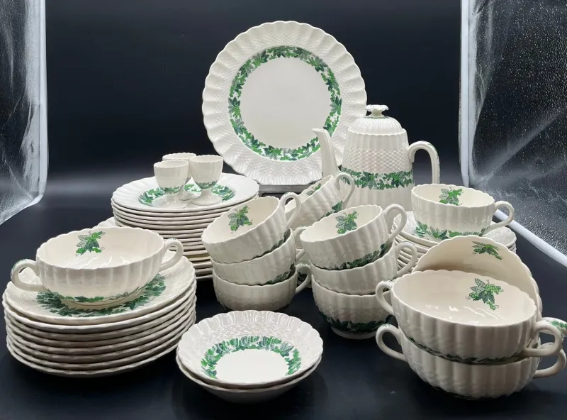 Pamono Antique Valencia Porcelain Tableware from Spode Copeland, 1925, Set of 57> Dinner Plates & Bowls