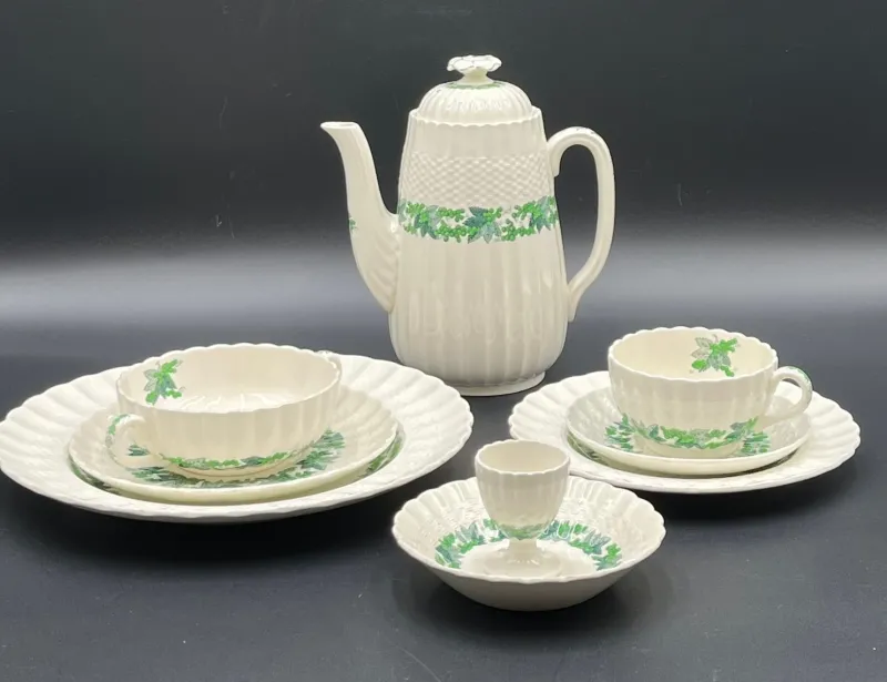Pamono Antique Valencia Porcelain Tableware from Spode Copeland, 1925, Set of 57> Dinner Plates & Bowls