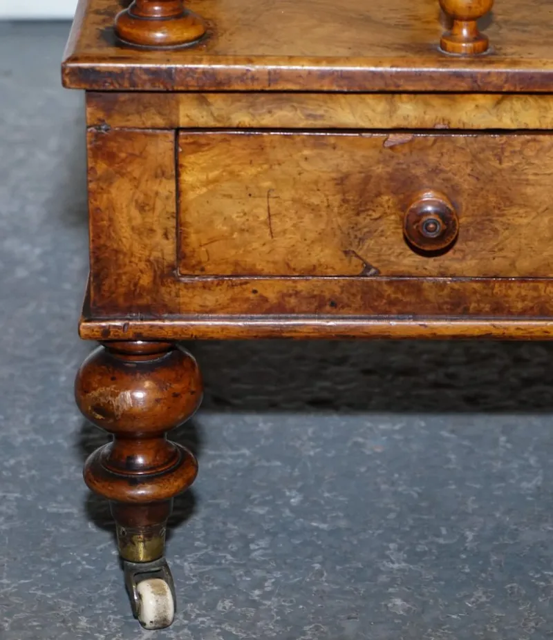 Pamono Antique Victorian Burr Walnut Magazine Rack, 1860> Magazine Racks