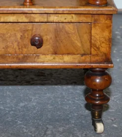 Pamono Antique Victorian Burr Walnut Magazine Rack, 1860><noscript><img width=