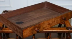 Pamono Antique Victorian Burr Walnut Magazine Rack, 1860><noscript><img width=