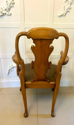 Pamono Antique Victorian Carved Walnut Desk Chairs, 1880s, Set of 2><noscript><img width=