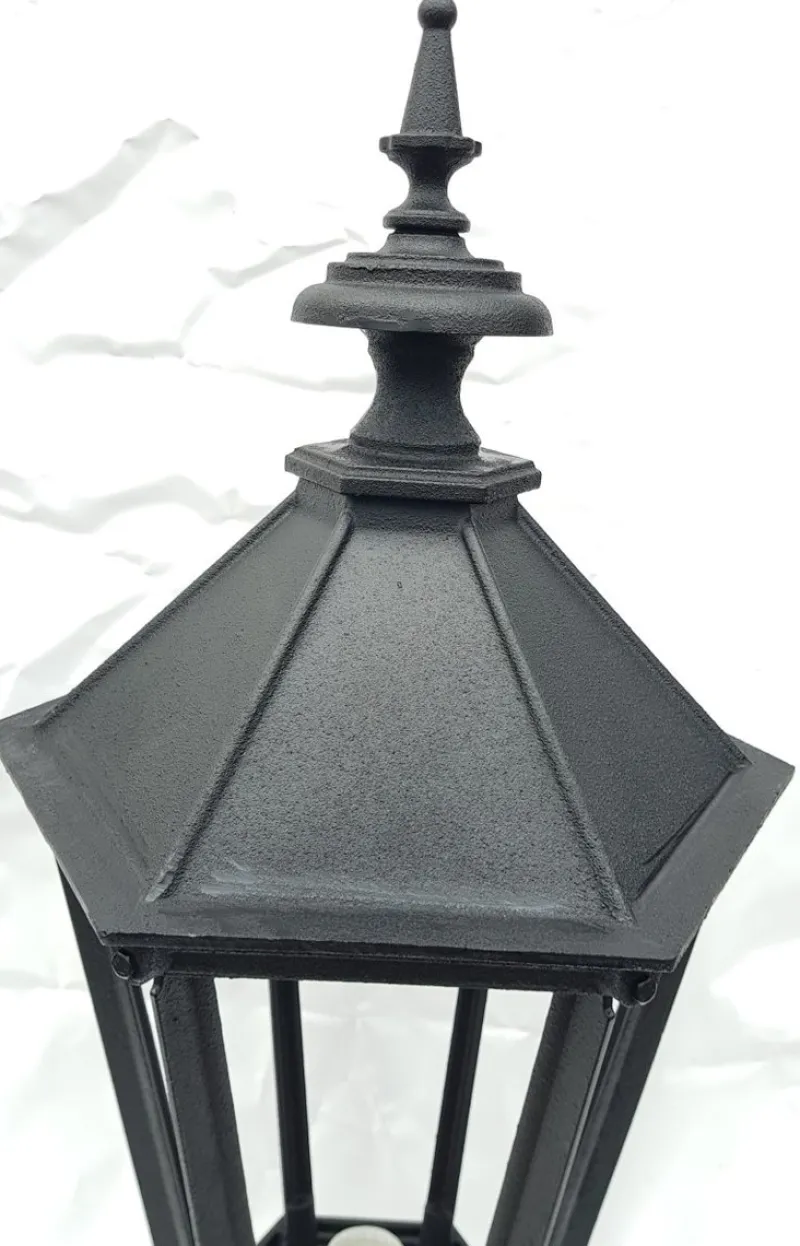 Hot Pamono Antique Victorian Cast Iron Pillar Lamp Lantern on Base Outdoor Lamp