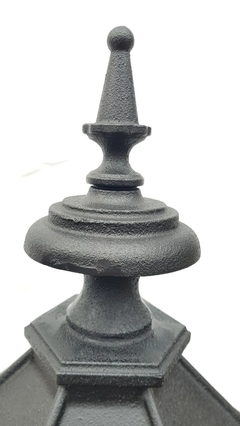 Hot Pamono Antique Victorian Cast Iron Pillar Lamp Lantern on Base Outdoor Lamp