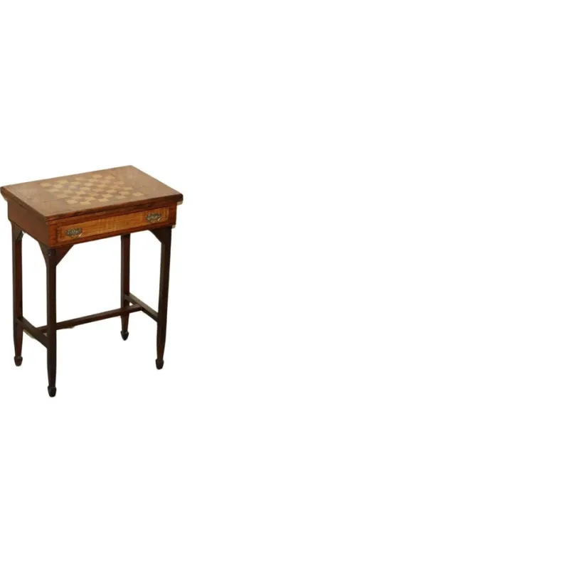 Pamono Antique Victorian Chessboard Game Table in Walnut Satinwood and Hardwood> Game Tables