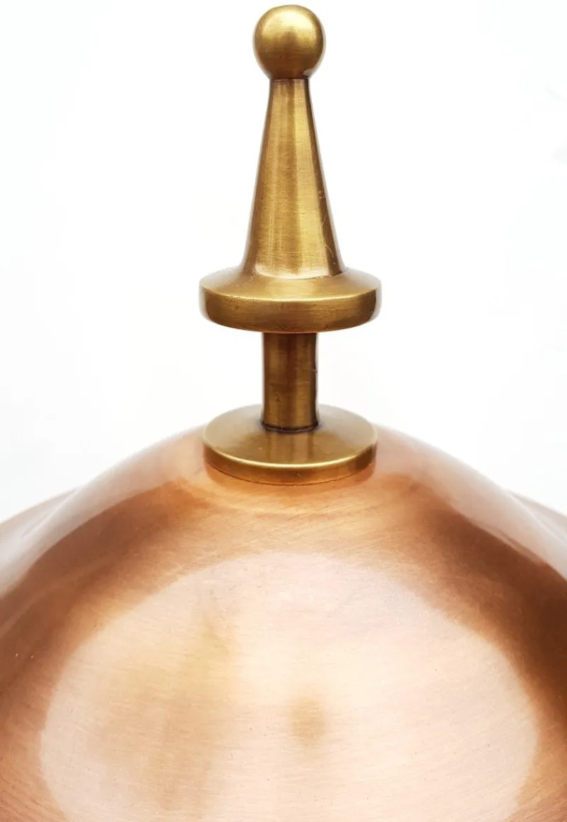 Pamono Antique Victorian Classic Copper Pillar Lamp Lantern on Base Outdoor Lamp> Garden Lighting