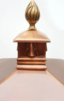 Outlet Pamono Antique Victorian Classic Copper Pillar Lamp Lantern on Base Outdoor Lamp