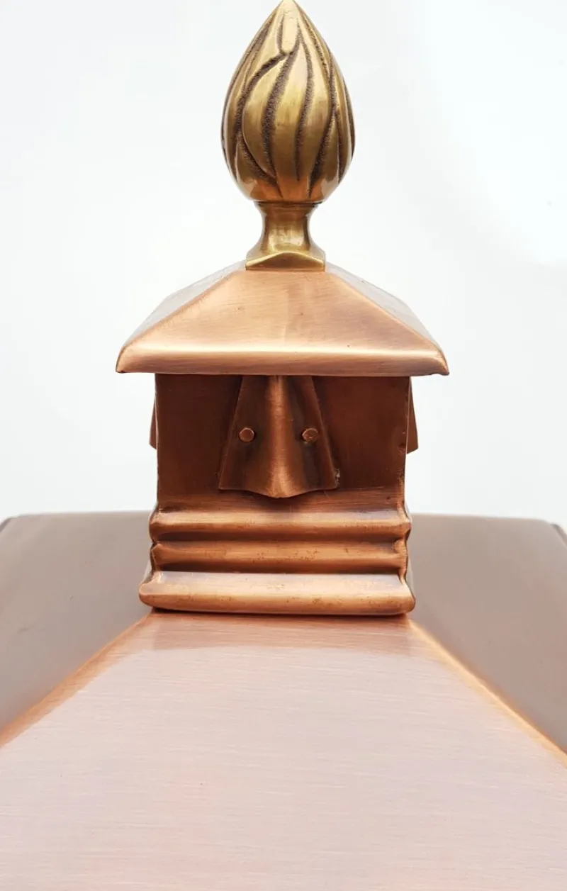 Outlet Pamono Antique Victorian Classic Copper Pillar Lamp Lantern on Base Outdoor Lamp