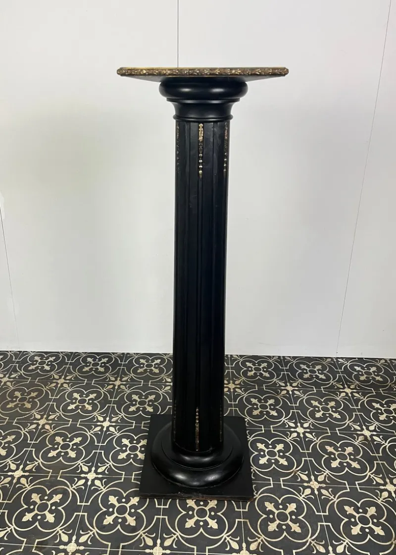 New Pamono Antique Victorian Ebony Column