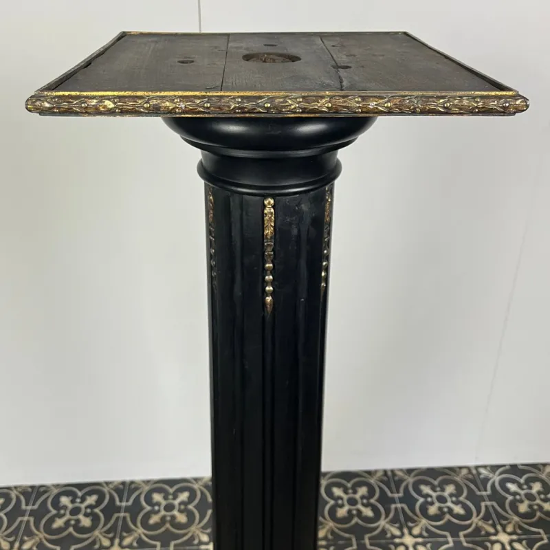 New Pamono Antique Victorian Ebony Column