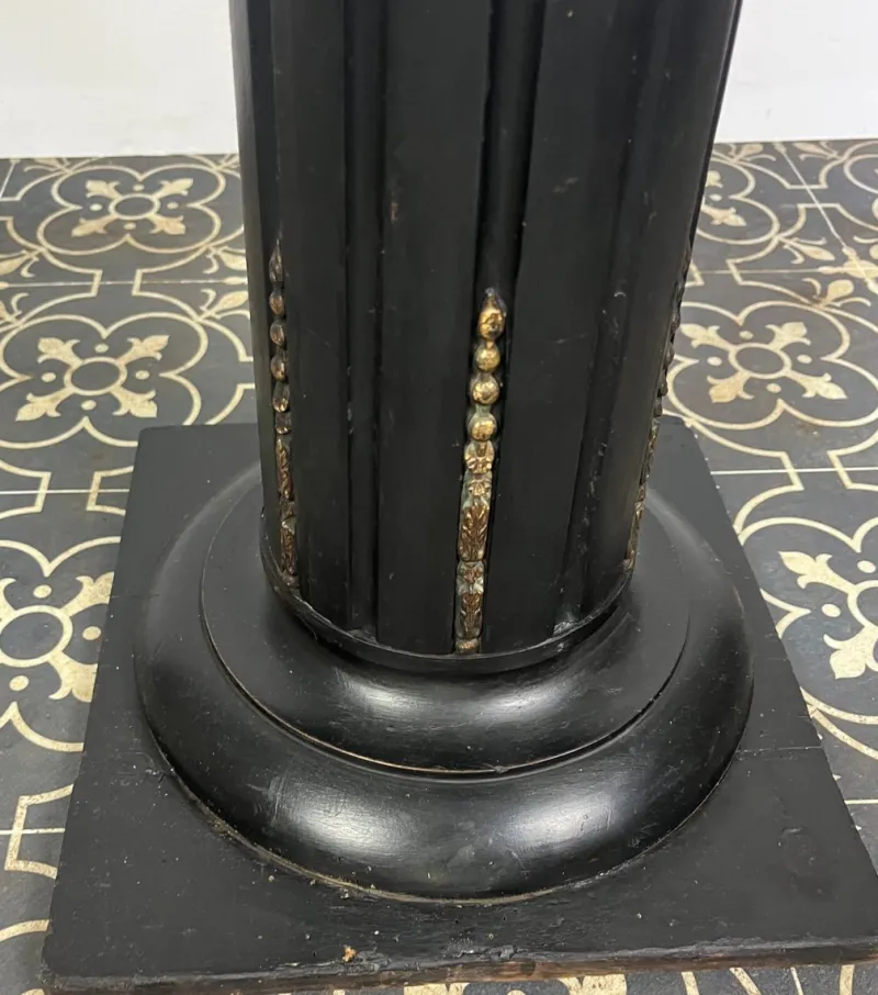 New Pamono Antique Victorian Ebony Column