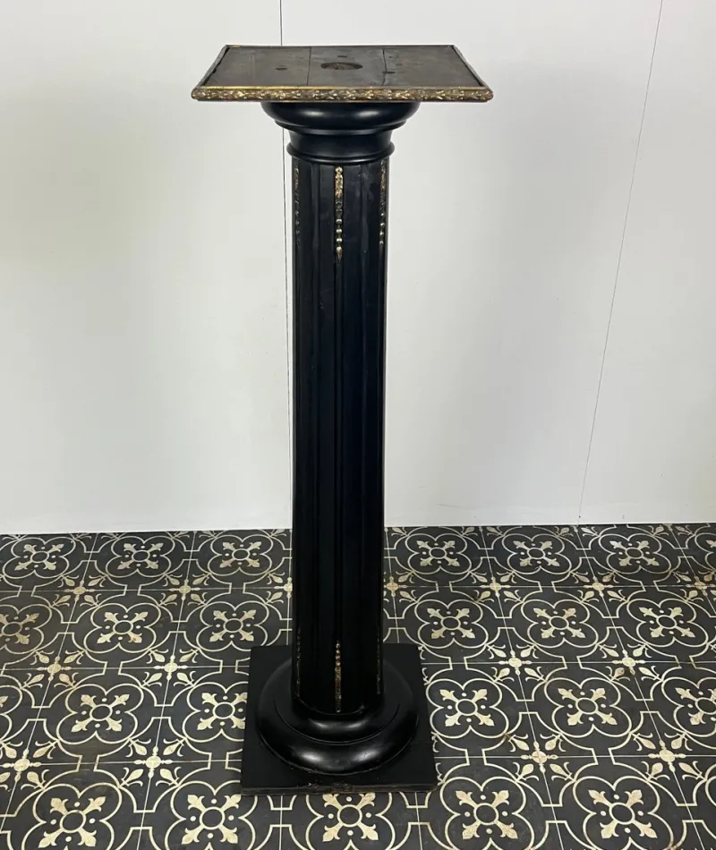 New Pamono Antique Victorian Ebony Column