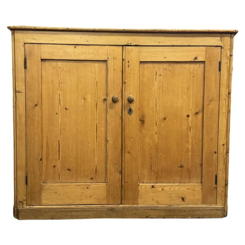 New Pamono Antique Victorian English Pine Cabinet