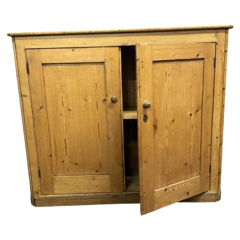 New Pamono Antique Victorian English Pine Cabinet