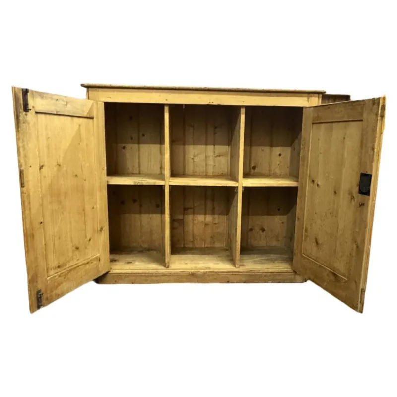 New Pamono Antique Victorian English Pine Cabinet