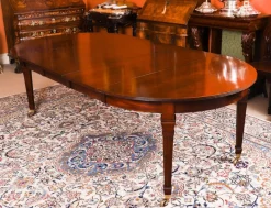 Sale Pamono Antique Victorian Extending Dining Table and Swagback Chairs, 1890s, Set of 9