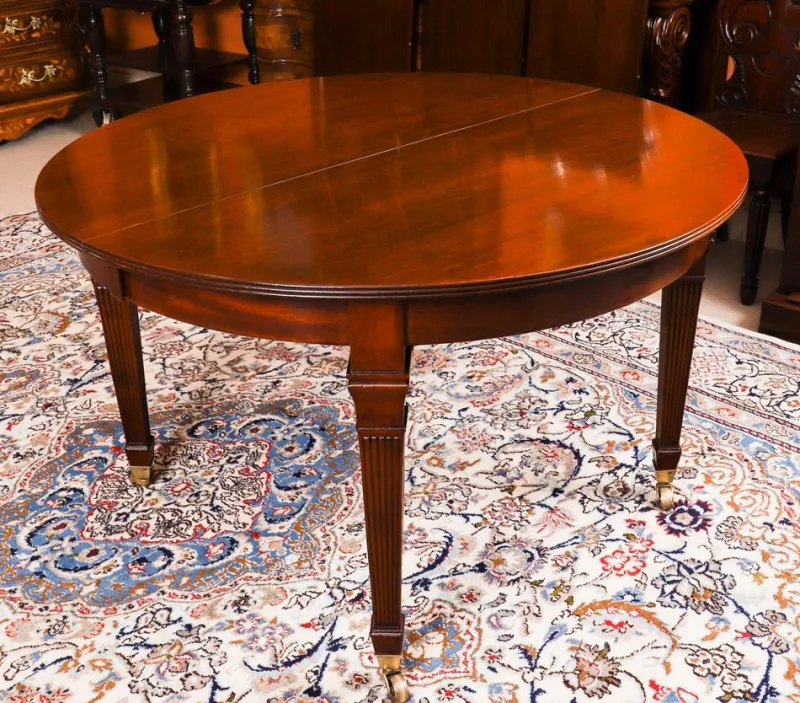 Sale Pamono Antique Victorian Extending Dining Table and Swagback Chairs, 1890s, Set of 9