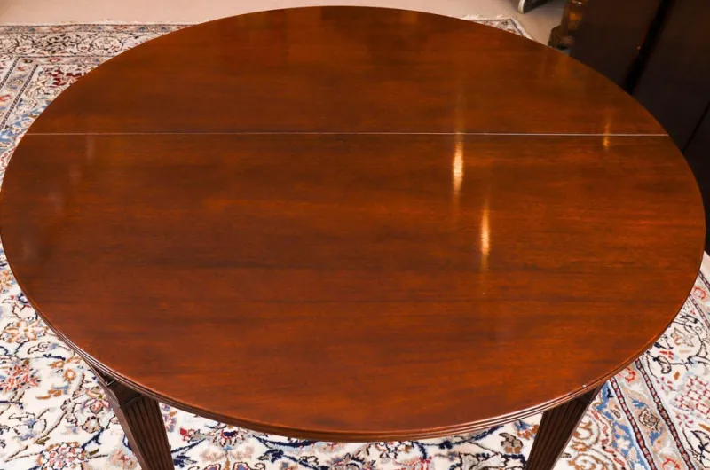 Sale Pamono Antique Victorian Extending Dining Table and Swagback Chairs, 1890s, Set of 9