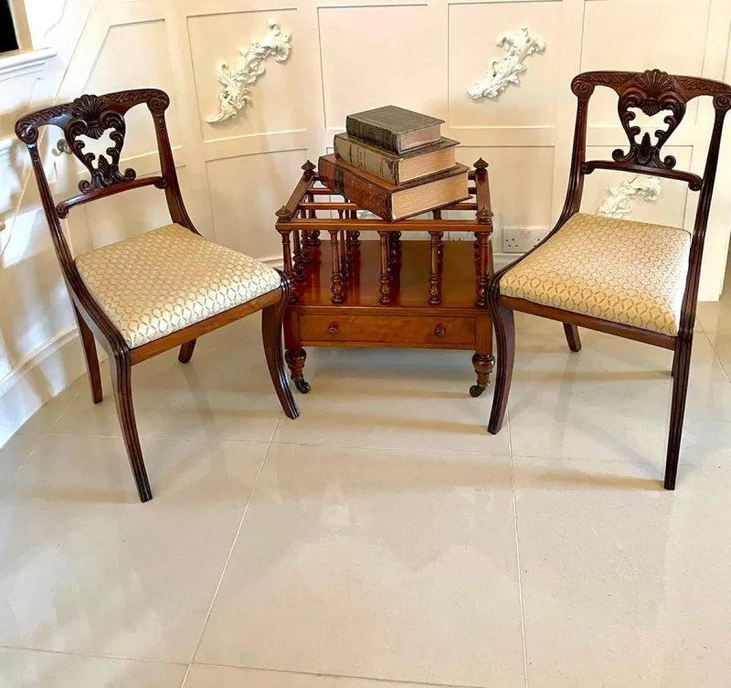 Online Pamono Antique Victorian Figured Walnut Magazine Stand