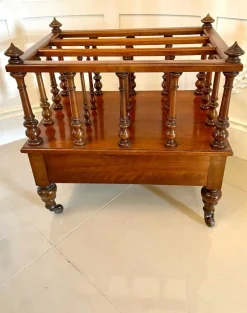 Online Pamono Antique Victorian Figured Walnut Magazine Stand