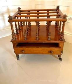 Online Pamono Antique Victorian Figured Walnut Magazine Stand