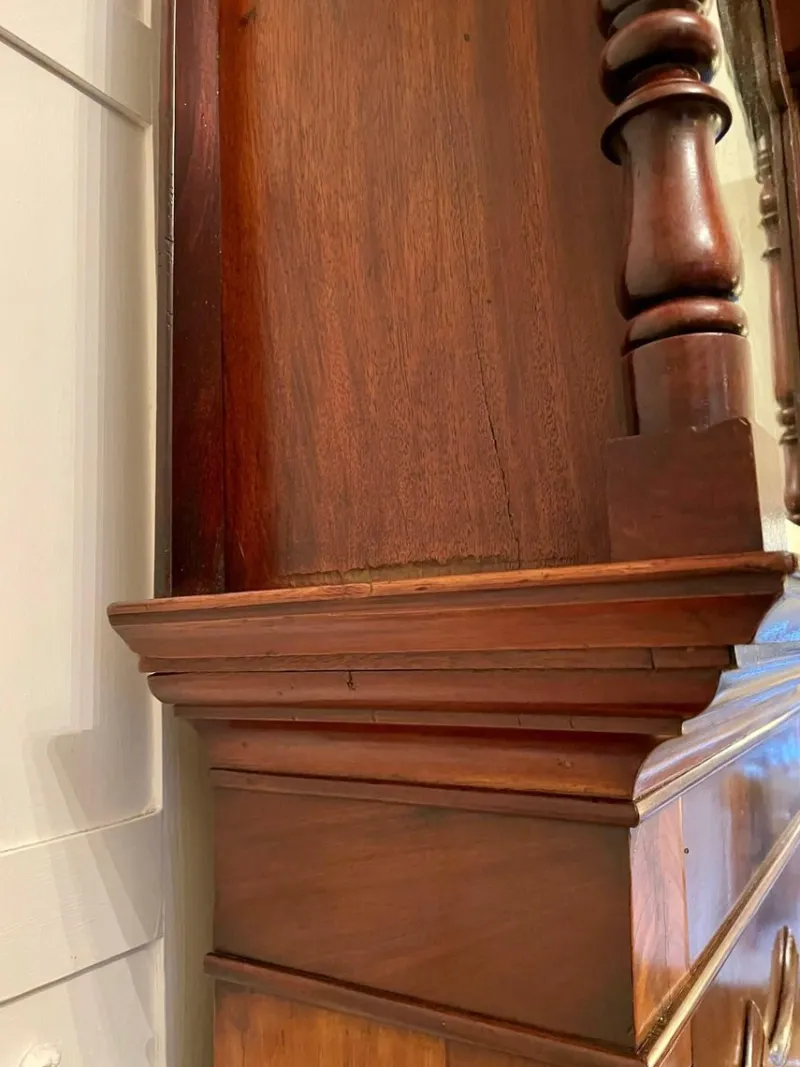 Pamono Antique Victorian Figured Mahogany Grandfather Clock> Clocks