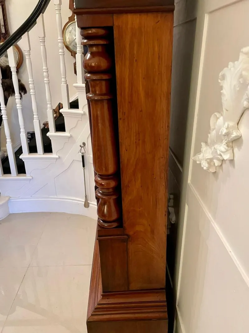 Pamono Antique Victorian Figured Mahogany Grandfather Clock> Clocks