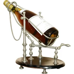 Pamono Antique Victorian French Pewter Mechanical Wine Pourer Add a Touch of Class!, 1880> Bottles, Carafes & Jugs